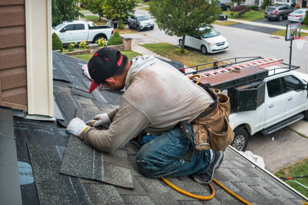 Professional Roofing technician working in Caledonia, NY